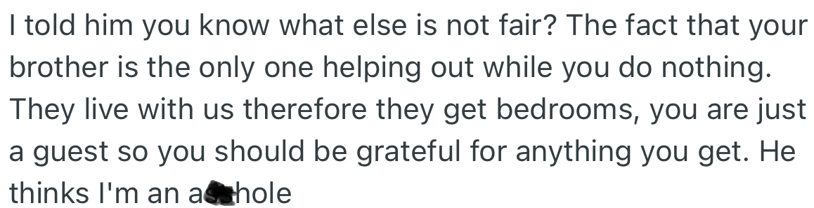 OP got upset at his younger son’s request, pointing out that his older brother is the only one helping out while he does nothing for them.