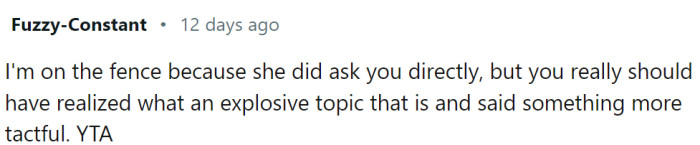 The kid deserved the truth, but OP should have been more tactful