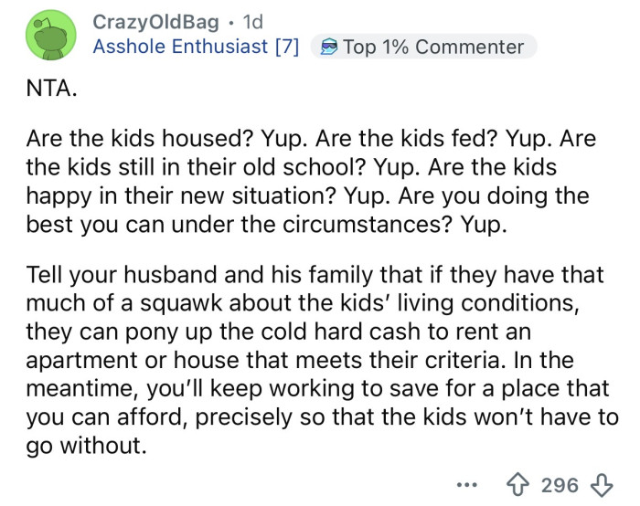 The kids are doing great, that’s all that matters.