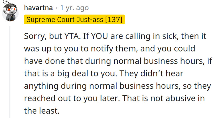 The family needed to be informed