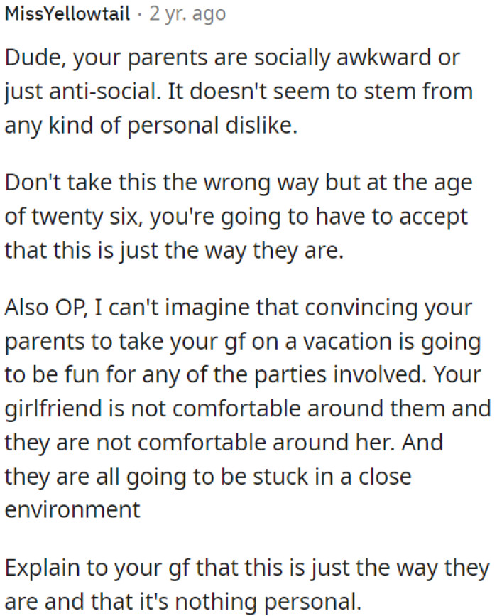 OP should explain to his girlfriend that it's not personal; it's just their nature.