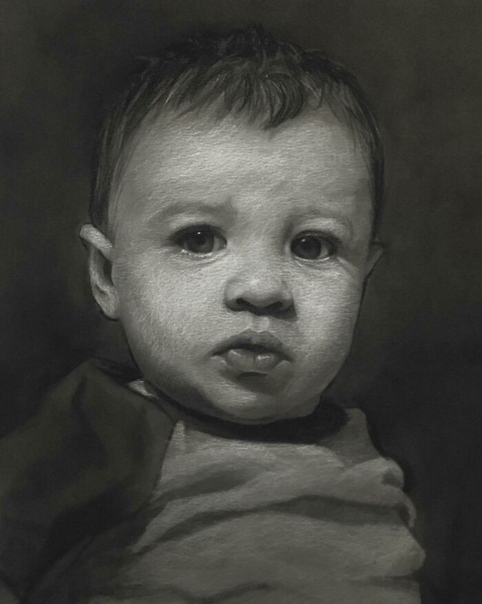 21. Hey Mom. I Hadn’t Drawn In Years Because I Didn’t Have A Lot Of Confidence In Myself. But I Have A Beautiful 7 Month Son So I Did This Portrait Of Him, For Him
