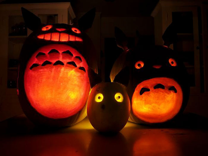6. Totoro's roundness makes for a perfect pumpkin subject