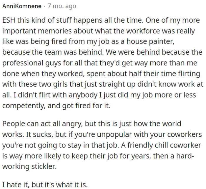 Likability often trumps skill in job retention.