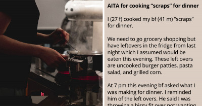 Red Flags Flare When Young Woman Is Accused By Her Boyfriend Of Making Him A Meal From "Scraps"