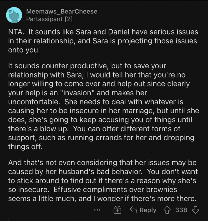 Daniel and Sara have some serious issues.