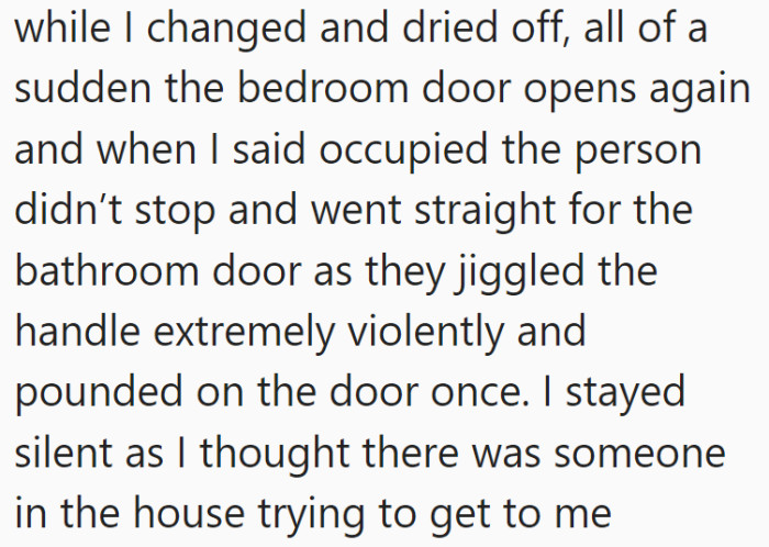 She says that she was kind of scared and confused about this interaction.