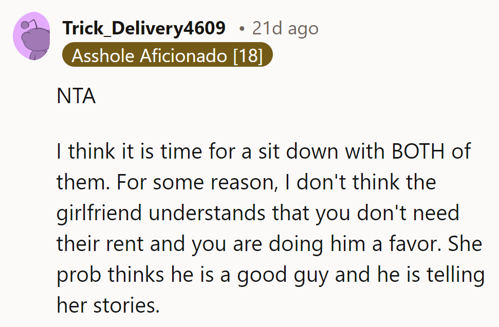 Time for a sit-down: clarity on favors, rent, and who's spinning what stories!