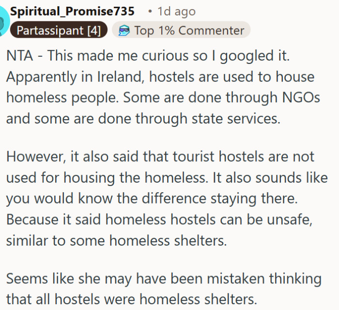 The Hostel Misconception