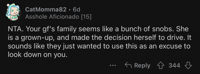 The girlfriend's family was only looking for an excuse.