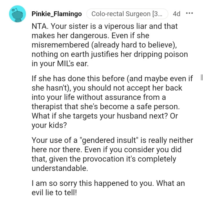 You should not accept her back into your life