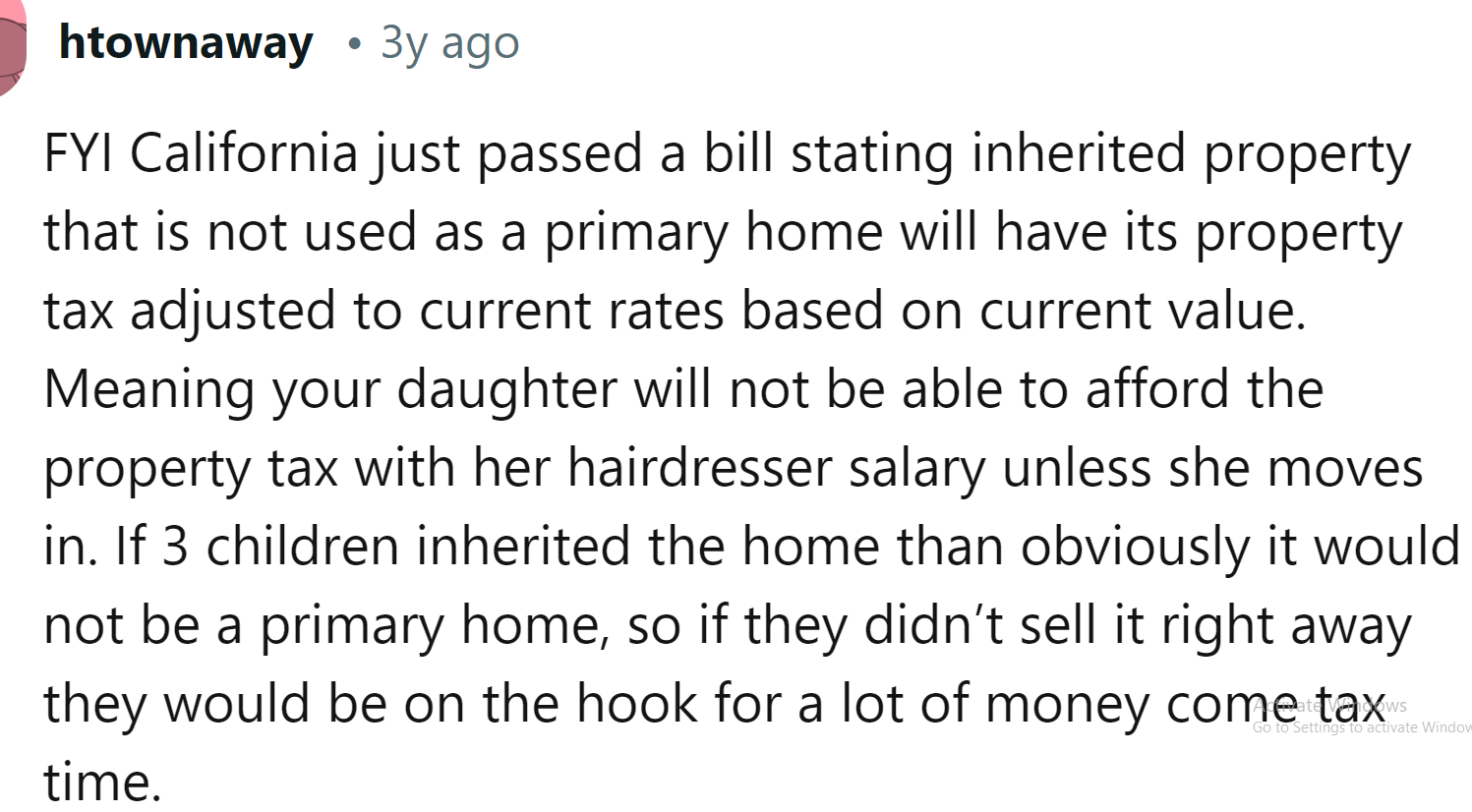 One Redditor explained why the idea of splitting the house into three parts is not good