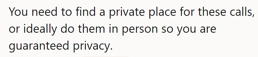 Next time, a therapy session in a cone of silence, perhaps?