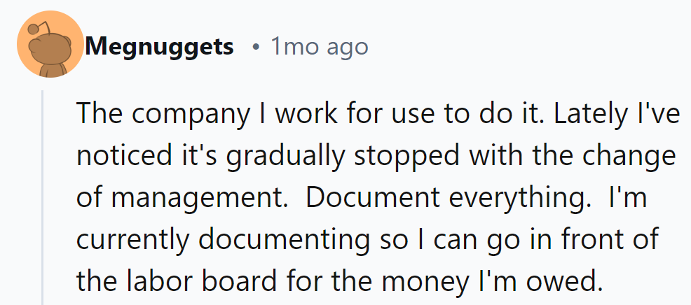 Looks like management’s change meant tip troubles. Documenting everything now—watch out, labor board!