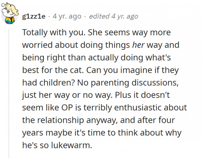 If they won’t do it together with this cat, how will they properly take care of their future kids TOGETHER?