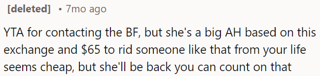 OP is wrong for reaching out to the boyfriend.