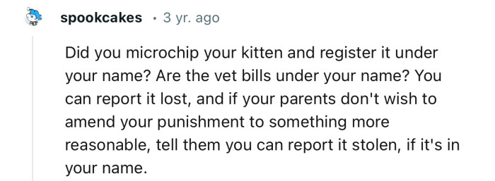 Tell them you can report it stolen if it's in your name.