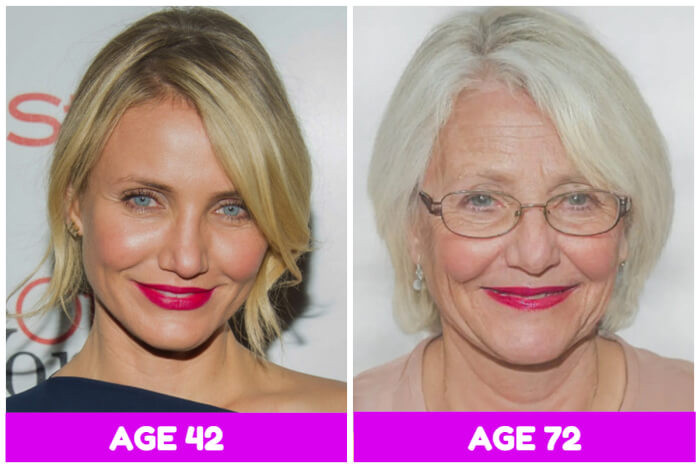 1. Cameron Diaz looks so sweet as an older lady, and I'm sure she will be.