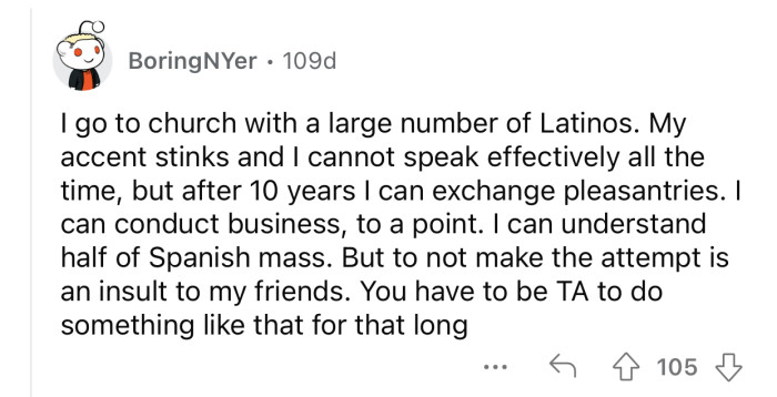 You eventually pick up something after seven years.