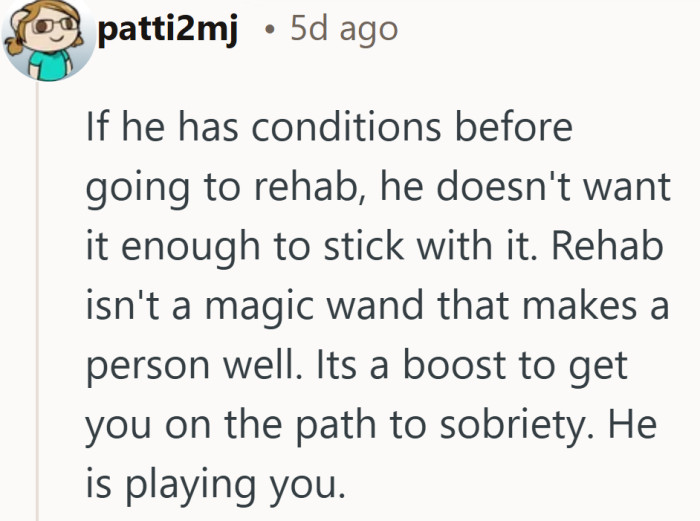 Wanting help usually does not come with a list of terms attached.