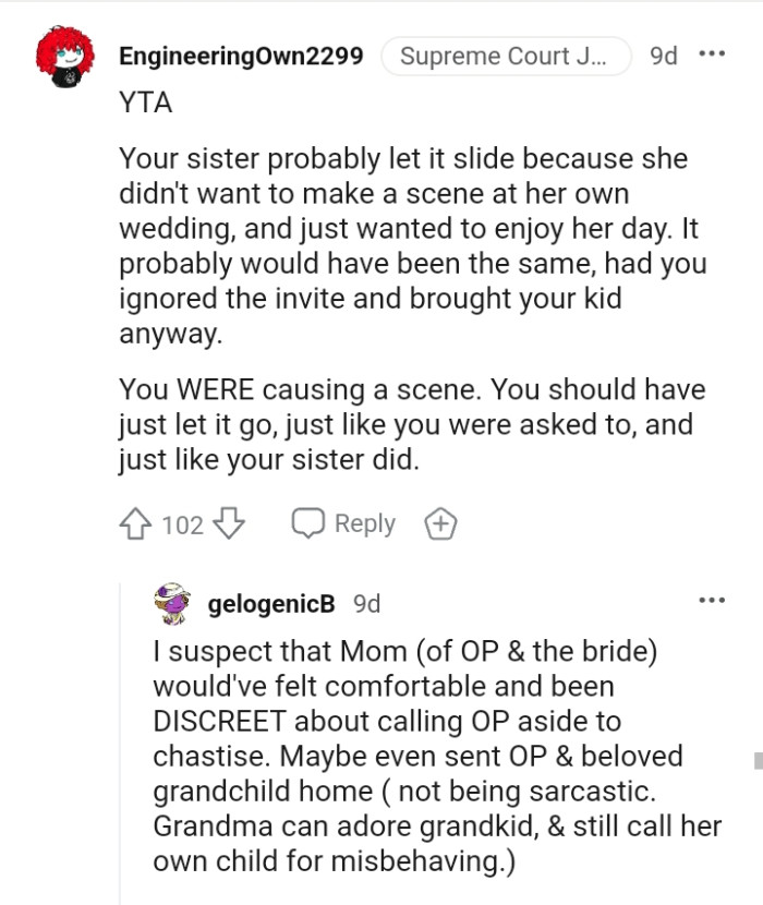 You were causing a scene