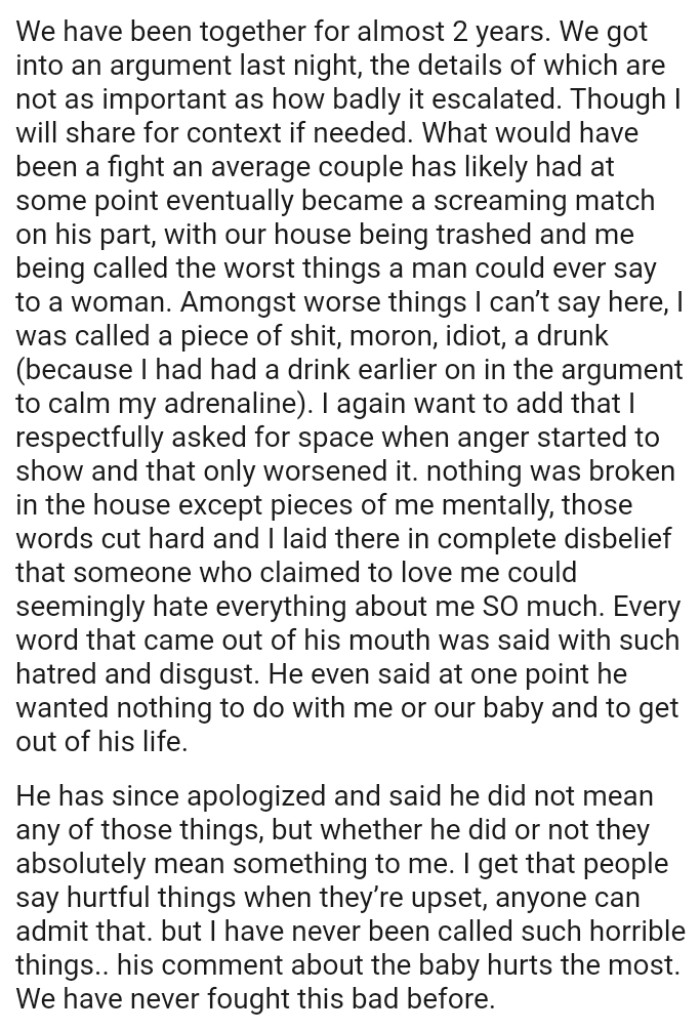 The OP respectfully asked for space when the anger started to show, and that only worsened it