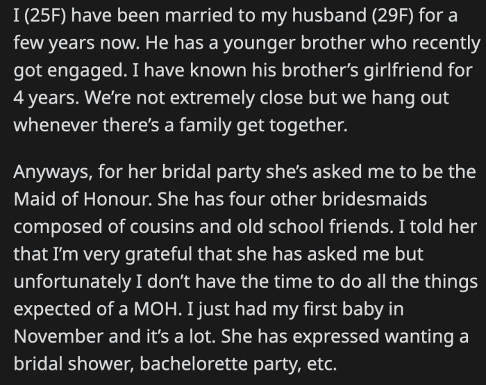 OP and her future SIL have been getting along well whenever they see each other