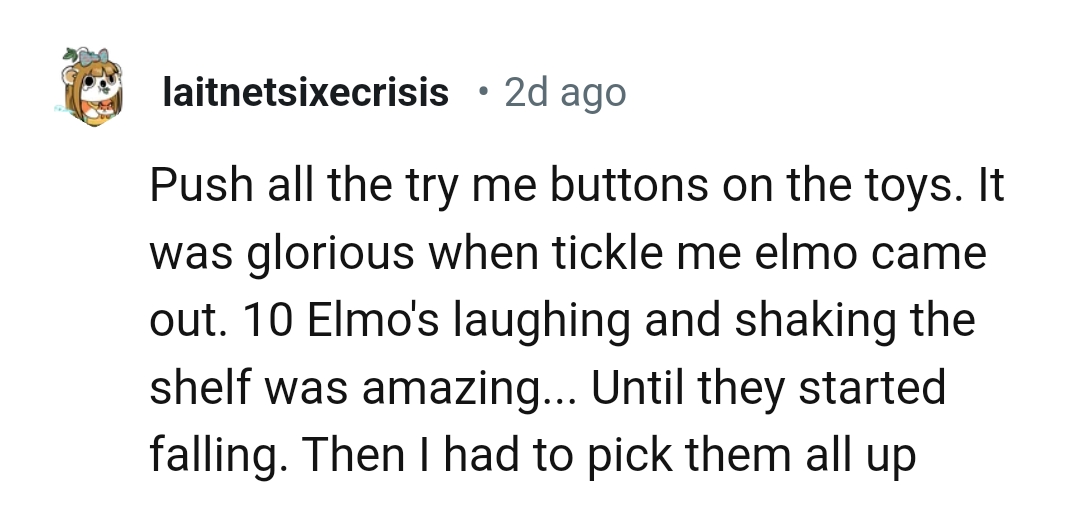 22. The Try Me Buttons on Toys