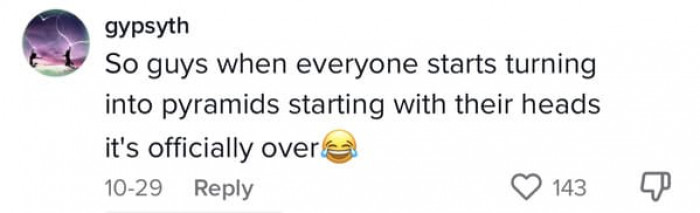 Who knows what this means? It could be aliens for all we know, so we can't take it completely at face value.