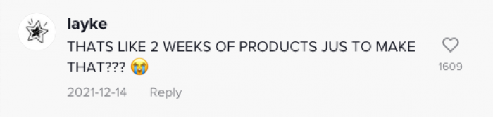 Some people even highlighted how much product that was within one day.