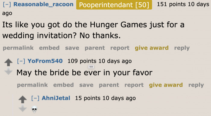 Wedding Day: Hunger Games version