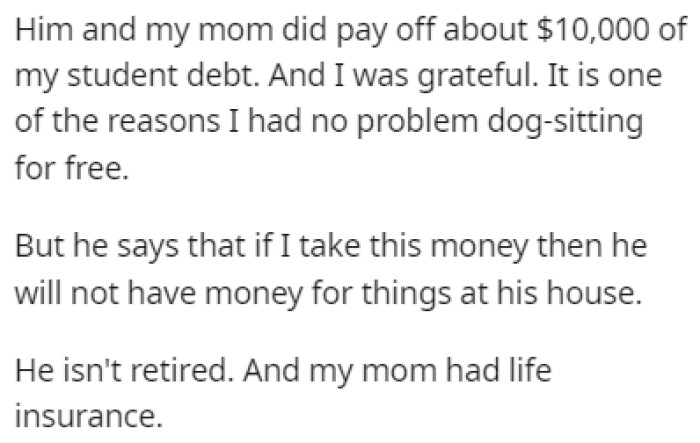 OP believes that he should have enough money to cover this