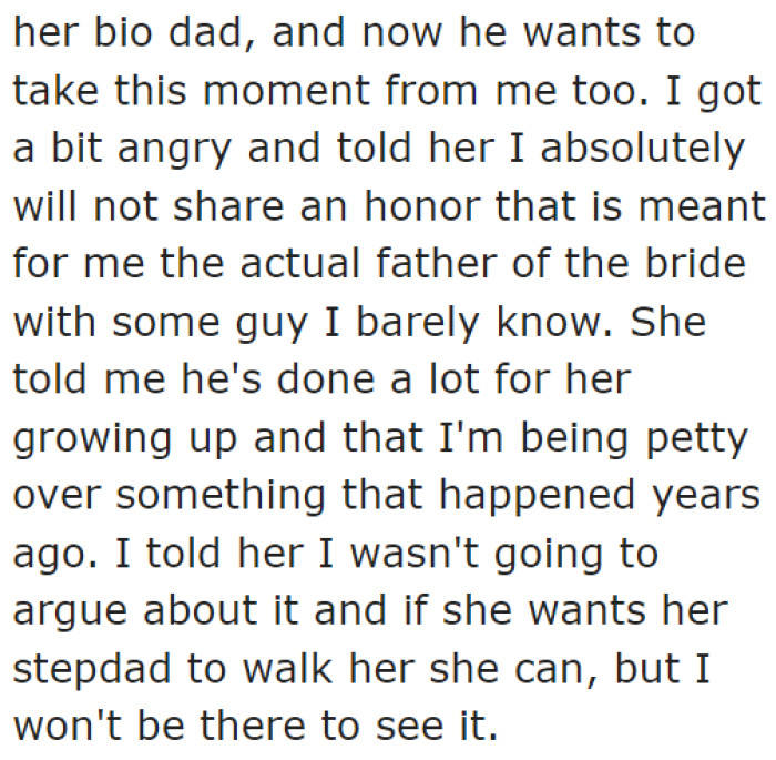 He angrily refused the request.