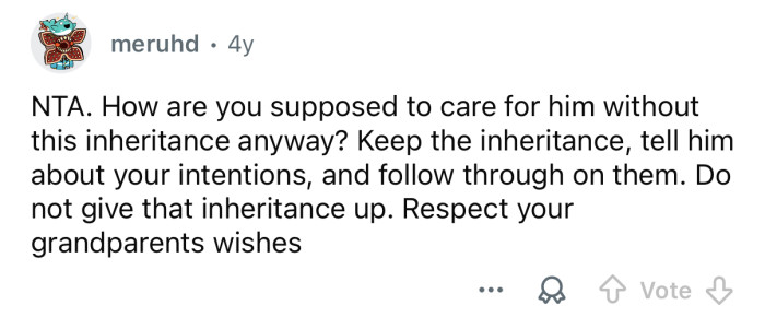 Respect your grandparents wishes and keep the money.