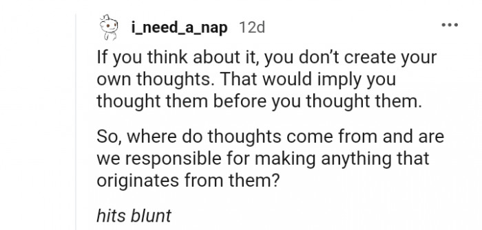 ... followed by an interesting response