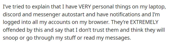 Despite explaining personal content and reasons, OP's group feels deeply offended.