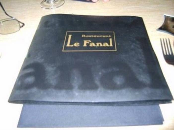 1. This French Restaurant Menu That Makes Much More Sense Unfolded.
