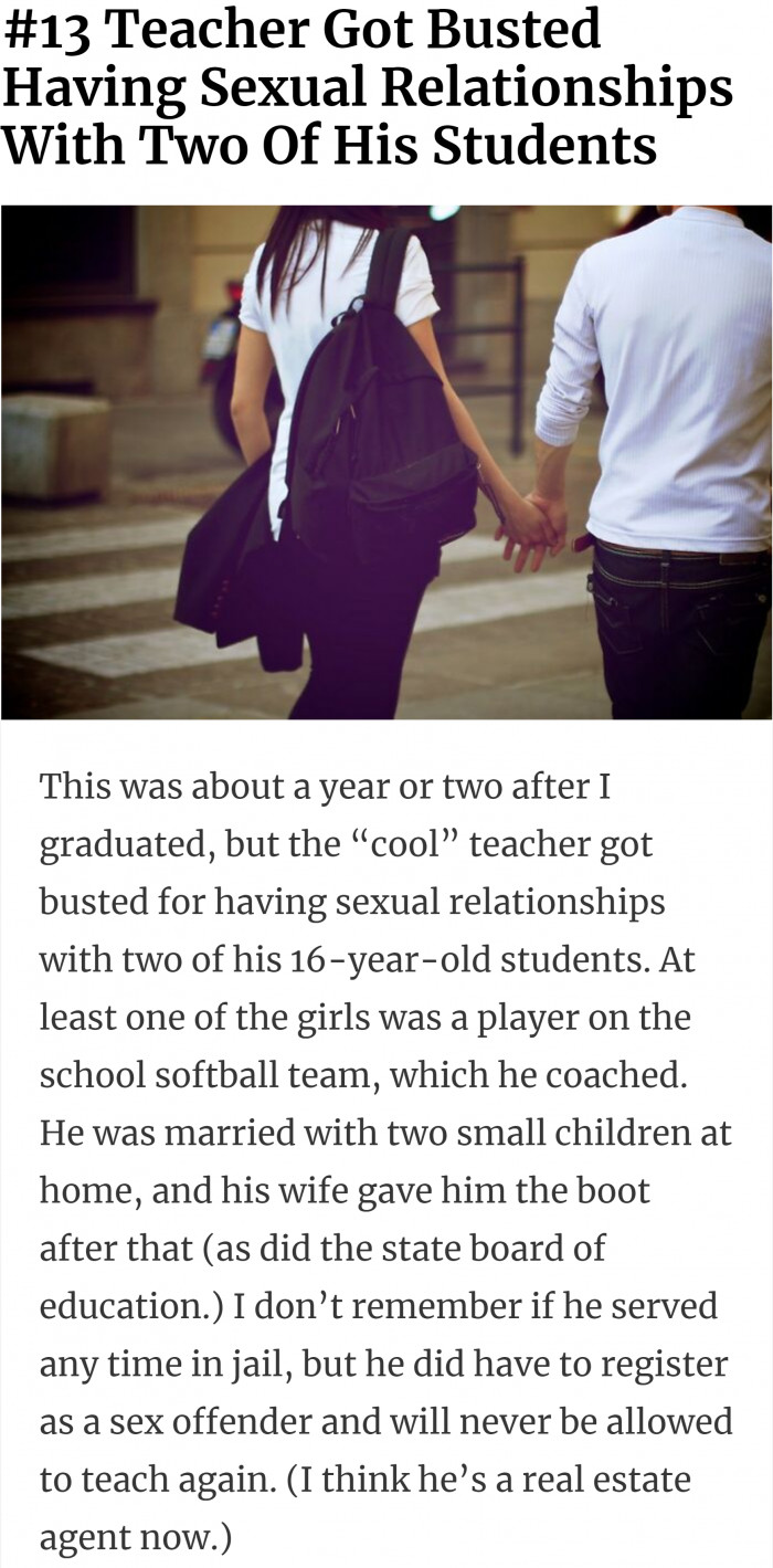 13. I've heard the same rumors in my school before; this is a thing. lol.