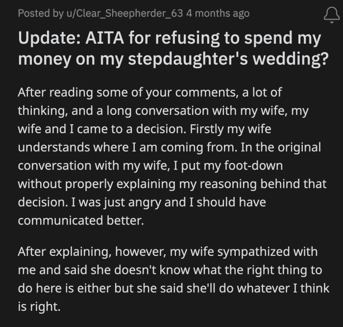 OP posted an update two days after his original post