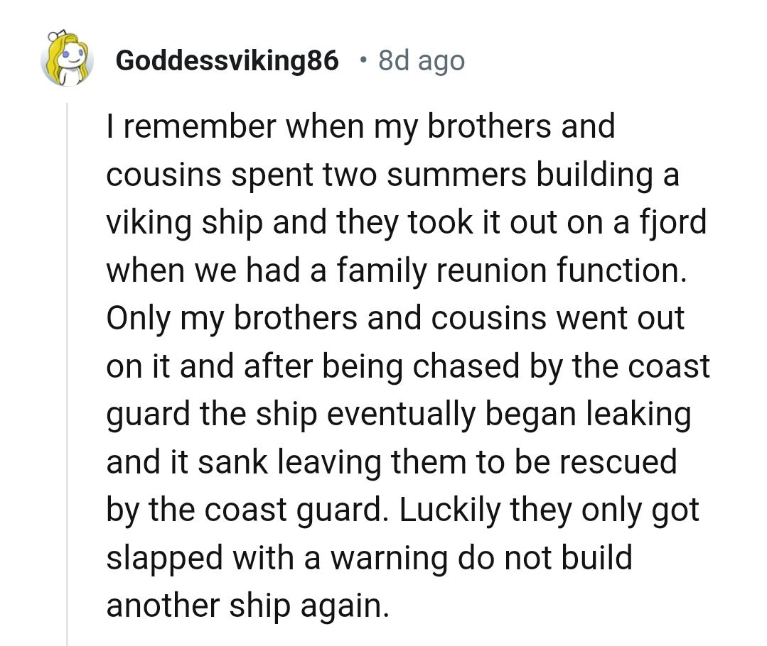 23. Getting slapped with a warning