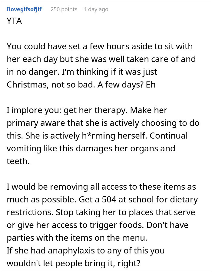 She is actively choosing to do this