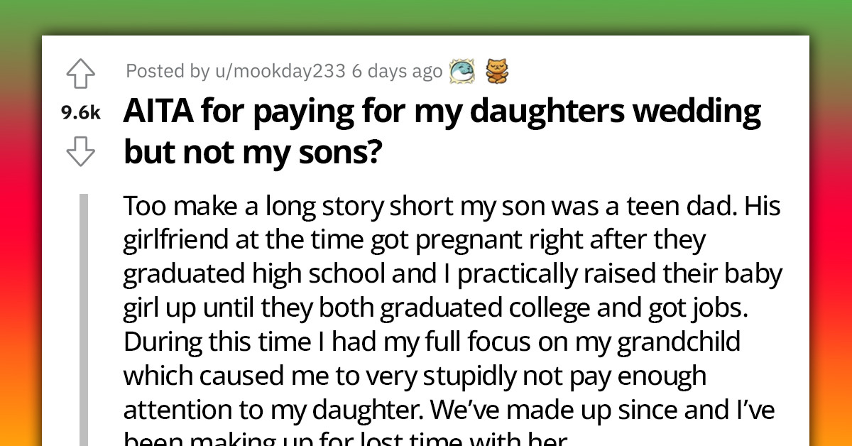 Redditor Decides to Fund Daughter's Dream Wedding, but Now Has to Deal with Son's Rage for Not Funding His