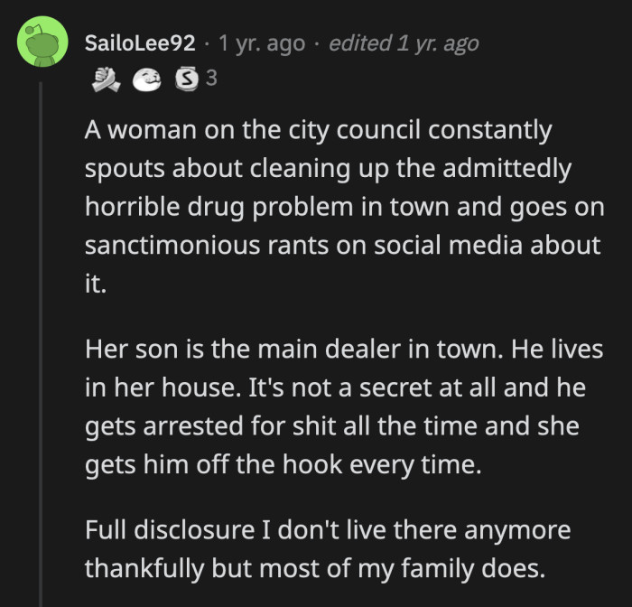 38. The call is coming from inside the house, lady!