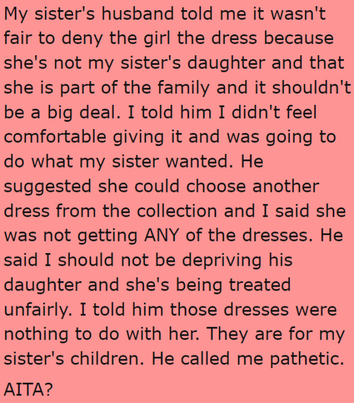 The OP refused and is now getting called the a-hole.