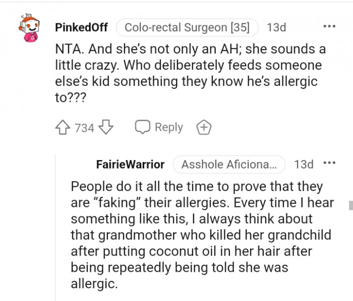 The OP's sister sounds a little crazy