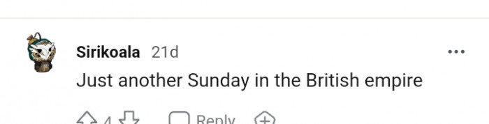 Another Sunday in the British empire