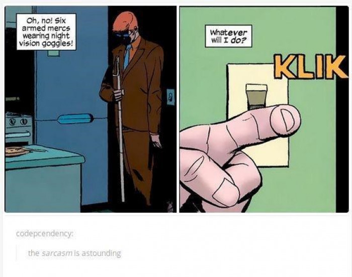 12. They're playing checkers; he's playing chess.