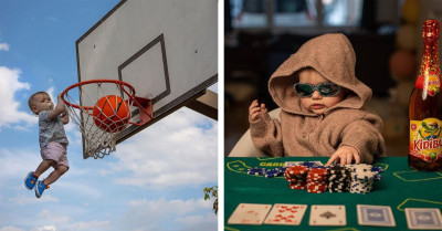 Funny Dad Decides To Scare Mom By Sending Risky Photoshopped Images Of Their Children To Her