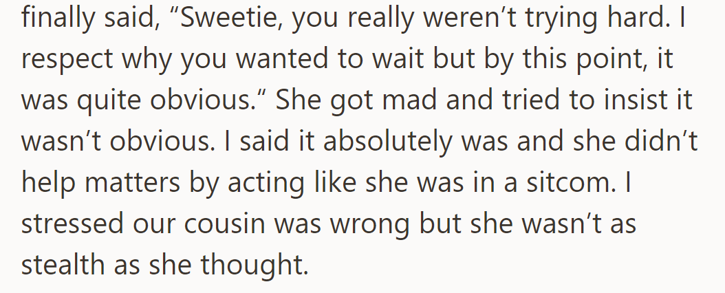 OP tells Amber she was obvious about her pregnancy, Amber denies it.