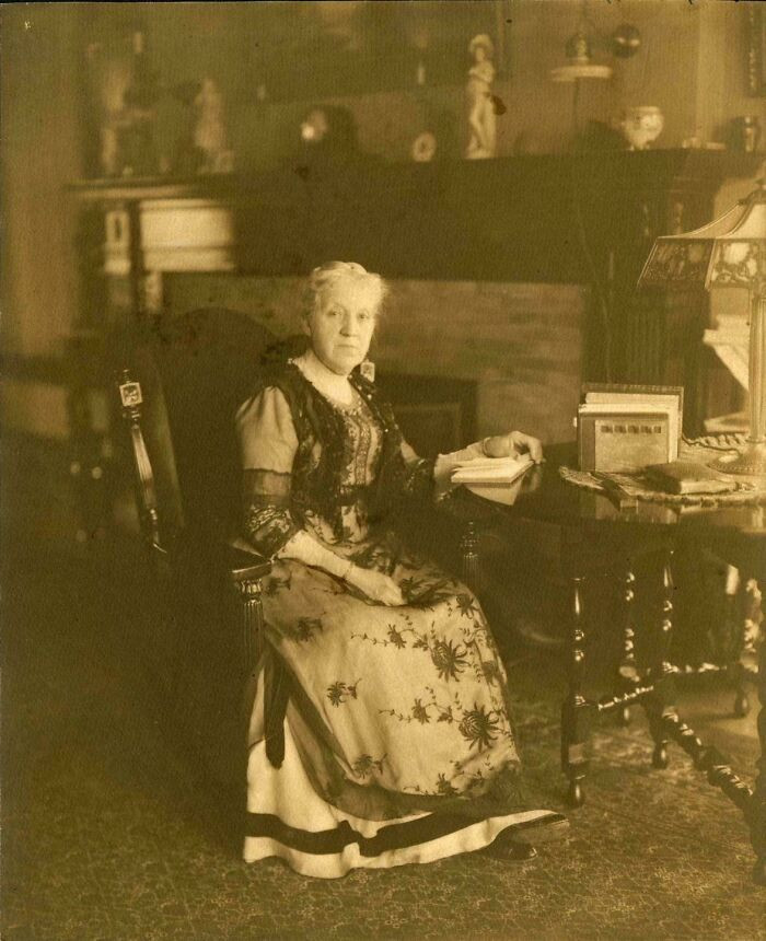 "The Wife Of The Original Owner Of My Home. Photo Taken In My Living Room Circa 1910"
